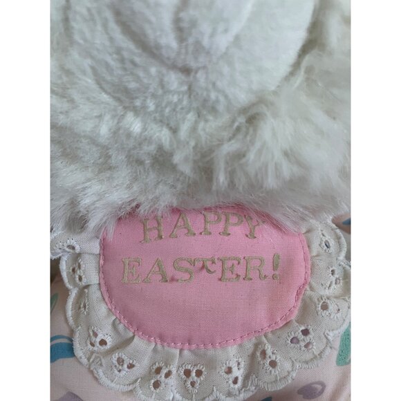 Vintage Creations from TL Toys Easter Bunny Pink White Plush Rabbit Slippers Jel - Picture 6 of 13